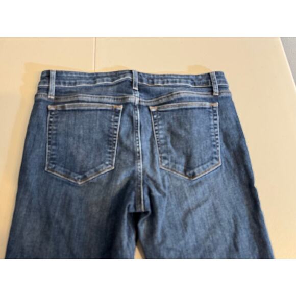 Joe's Jeans The Icon midrise skinny crop blue stretch denim cuffed raw hem Sz 30 - Picture 6 of 10